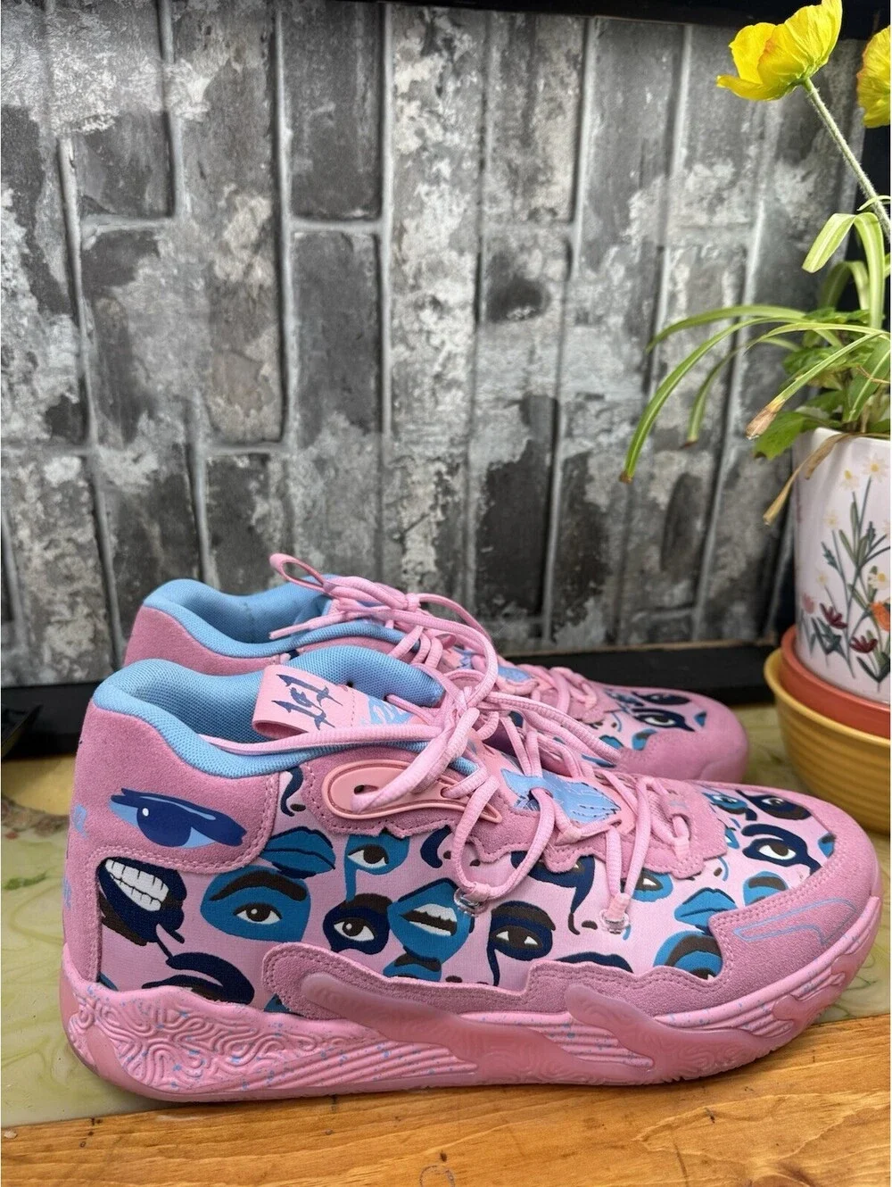 PUMA KidSuper Studios x MB.03 Pink Lilac/Team Light Blue Low Top 379328-01